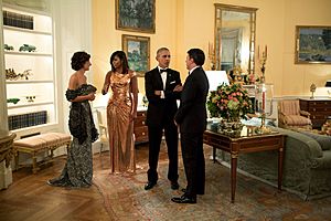 Barack Obama, Matteo Renzi, Michelle Obama and Agnese Landini