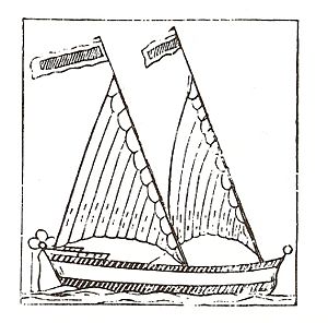 Bermuda rig - 17th Century woodcut