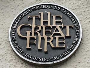 Biggleswade, great fire plaque - geograph.org.uk - 884584