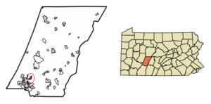 Location of Franklin,  Cambria County,  Pennsylvania