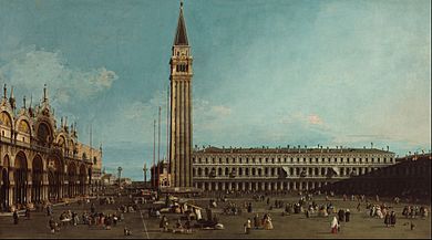 Canaletto - The Piazza San Marco, Venice - Google Art Project