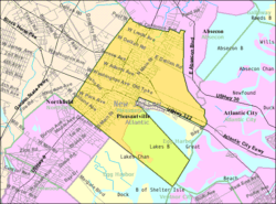 Census Bureau map of Pleasantville, New Jersey