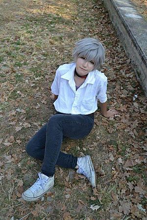 Cosplayer of Kaworu Nagisa at FantaExpo 2016