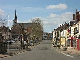 The main road in Dompierre-sur-Besbre