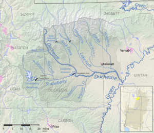 Duchesne river basin map