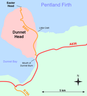 Dunnet head map