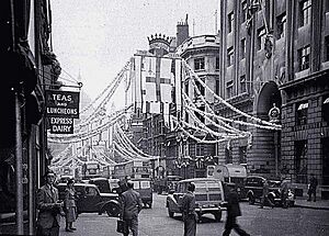 Fleet Street during 1953 Coronation - geograph.org.uk - 513456