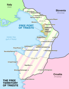 Free Territory of Trieste Map