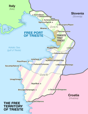 Free Territory of Trieste Map