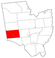 Map highlighting Galway's location within Saratoga County.