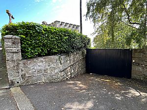 Gate of Gavin Friday's home, Curlews, Vico Road, Killiney