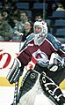 Goaltender Patrick Roy playing for the Colorado Avalanche in 1999