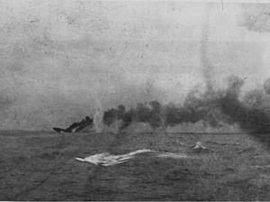 HMS Indefatigable sinking