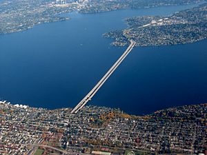 I-90 bridge across Lake Washington in Seattle