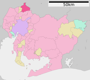 Location of Inuyama in Aichi