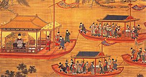 Jiajing Emperor on his state barge