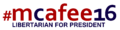 John McAfee Feldman presidential campaign, 2016 logo