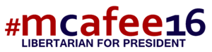 John McAfee Feldman presidential campaign, 2016 logo