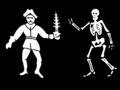 Jolly Roger flag of pirate Bartholomew Roberts (Defiance)