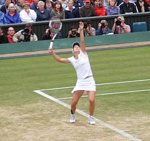 Justine Henin On Centre Court