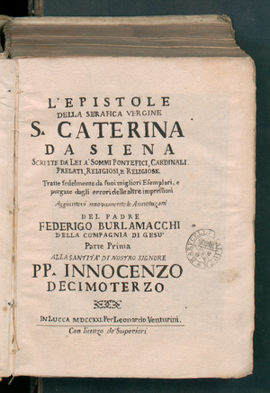 L'epistole della serafica vergine s. Caterina da Siena