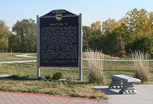 Malcolm X Omaha historical marker