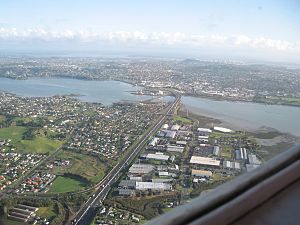 Mangere Bridge Aerial From South