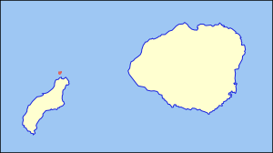 Map of Hawaii highlighting Lehua