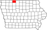 State map highlighting Emmet County