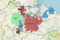 Map of the Teesside Built-up Area