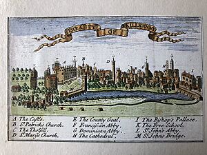 Map of the city of Kilkenny (1708)