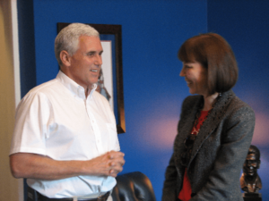 Mike Pence and Judith Miller
