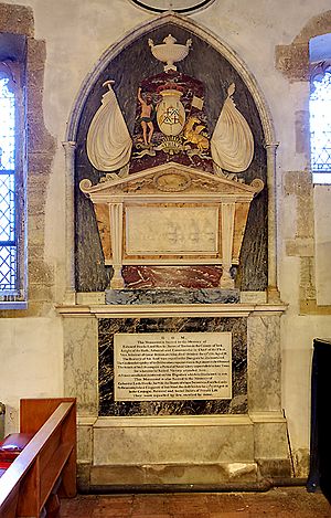Monument to Admiral Lord Hawke - St Nicolas church, North Stoneham (geograph 2691538)