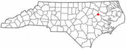 Location of Bethel, North Carolina