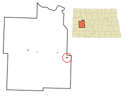 Location of Dodge, North Dakota