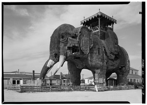 NORTH ELEVATION - Margate Elephant, Atlantic Avenue and Decatur Street, Margate City, Atlantic County, NJ HABS NJ,1-MARGCI,1-3
