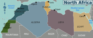 North Africa regions map
