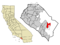 Orange County California Incorporated and Unincorporated areas Rancho Santa Margarita Highlighted
