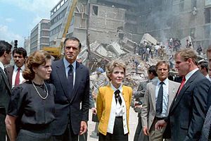Paloma Cordero Nancy Reagan Mexico City 1985 earthquake