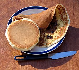 Pancake and crumpet