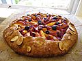 Peach blueberry and alpine strawberry galette