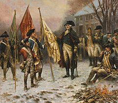 Percy Moran, Washington inspecting the captured colors after the battle of Trenton cph.3g11107