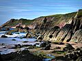 Raggle Rocks at Marloes Sands - geograph.org.uk - 537122