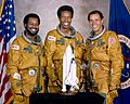 Ronald McNair, Guion Bluford, and Fred Gregory (S79-36529, restoration)