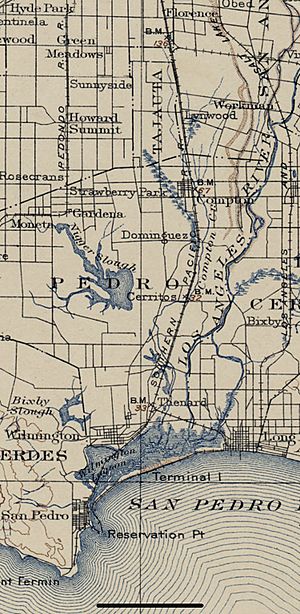 Sloughs and rivers of San Pedro Bay, 1900