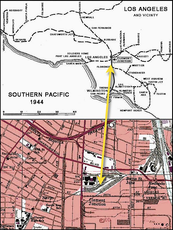 Southern Pacific LA Map 1944