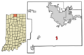 St. Joseph County Indiana Incorporated and Unincorporated areas Lakeville Highlighted 1841670