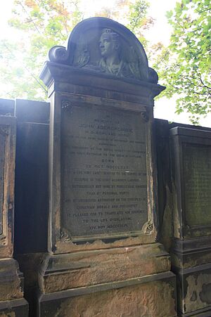 The grave of John Abercrombie, St Cuthberts, Edinburgh
