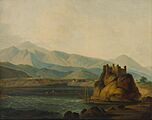 Thomas Daniell - The Rope Bridge at Serinagur - Google Art Project