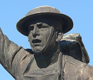 Tripp County, SD veterans memorial statue detail 3
